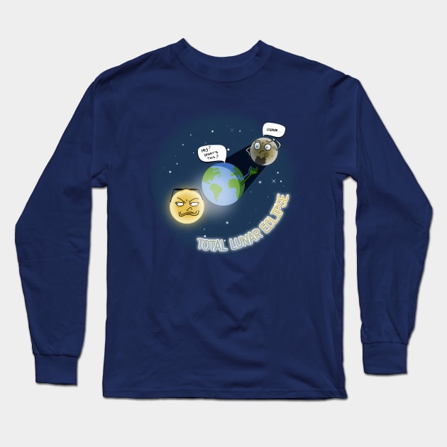 Total lunar eclipse Long Sleeve T-Shirt by Freecheese